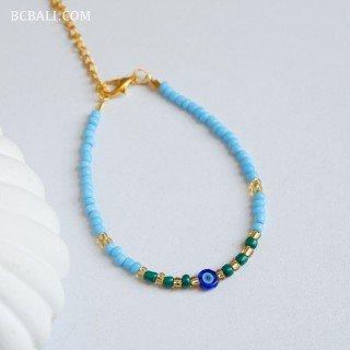 Hot Sale Evil Eye Crystal Beads Bracelet Originally Handmade in Bali